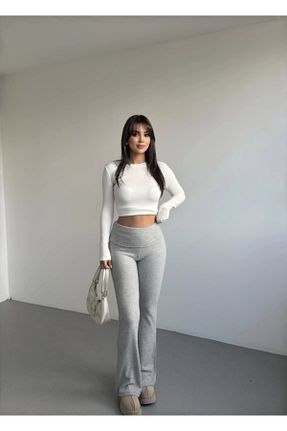 شلوار طوسی زنانه مخلوط ویسکون Justin - کد 890776923