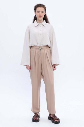 شلوار حجاب قهوه ای زنانه ویسکون ALLDAY - کد 890804495