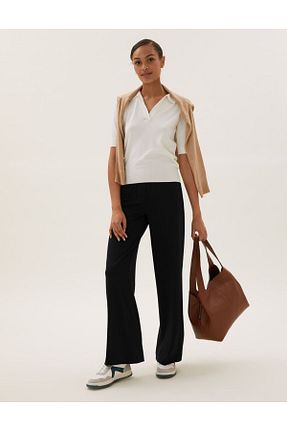 شلوار مشکی زنانه بافت Marks & Spencer - کد 280696604