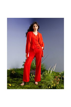 کت قرمز زنانه Boxy SEÇİL - کد 835727793