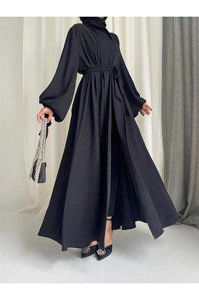 کافتان و کیمونو حجاب مشکی زنانه بافتنی MELEK ARAZ - کد 890846532