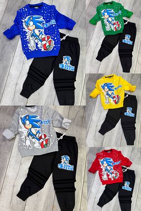 ست بالاتنه و پائین تنه آبی بچه گانه بافتنی Sonic - کد 891809226