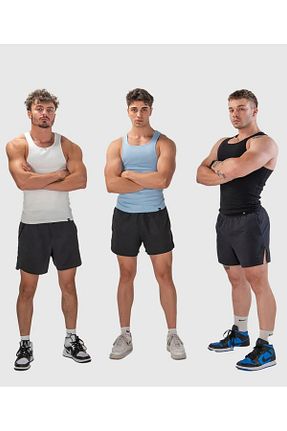 رکابی اسپرت مشکی مردانه پنبه - الاستین iac iron athletics club - کد 890883444