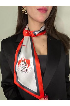 دستمال گردن قرمز زنانه پلی استر ElevaGlam - کد 888124258
