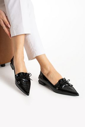 بابت مشکی زنانه چرم مصنوعی Güllü Shoes - کد 890422270