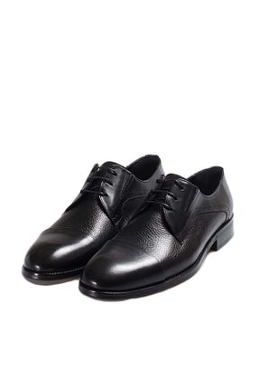 کفش کلاسیک مشکی مردانه چرم خالص TUGERDİ - کد 784462192