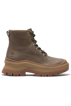 بوت / نیم بوت قهوه ای زنانه چرم خالص Timberland - کد 890903425