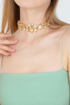 گردنبند جواهر طلائی زنانه زیرکن Furtek Aksesuar - کد 890903126