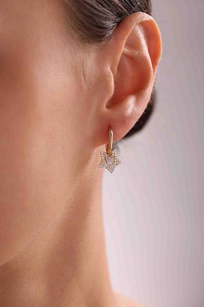گوشواره طلا زرد زنانه 14 عیار Bayar Gold - کد 891803965