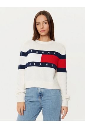 سوئیشرت سفید زنانه چاپی Tommy Hilfiger - کد 890456289