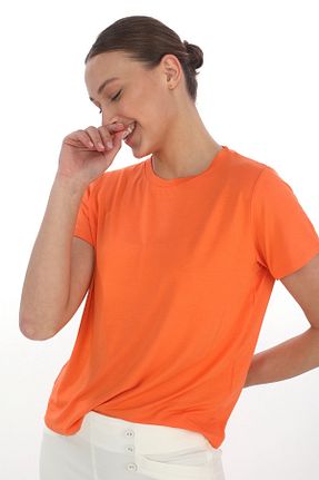 تیشرت نارنجی زنانه رگولار penyebizden - کد 816931999