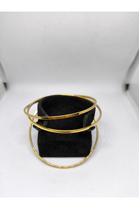 دستبند استیل (فولاد) طلائی زنانه استیل (فولاد) Eddio - کد 890921174