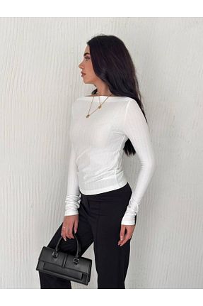 بلوز سفید زنانه ساده Noa Noa - کد 890959955