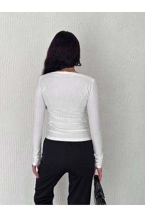 بلوز سفید زنانه ساده Noa Noa - کد 890959955