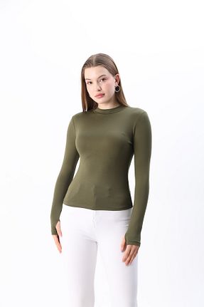 بلوز خاکی زنانه ساده ziend fashion - کد 891909181