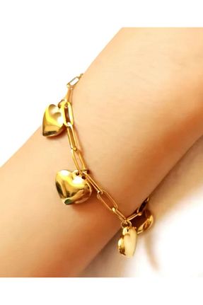 دستبند استیل (فولاد) طلائی استیل ضد زنگ Miora - کد 890969142