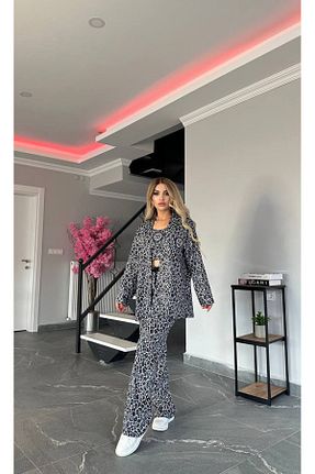 ست بالاتنه و پائین تنه مشکی زنانه بافتنی Bella Belluci - کد 890985039