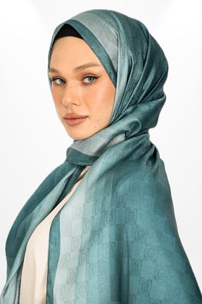 شال فیروزه ای زنانه پنبه ای hijabchi - کد 890988141