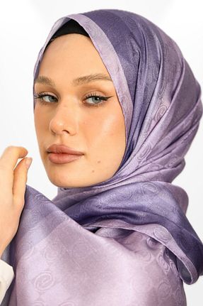 شال بنفش زنانه پنبه ای hijabchi - کد 890988011