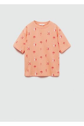 تیشرت نارنجی بچه گانه رگولار MANGO Kids - کد 836388374