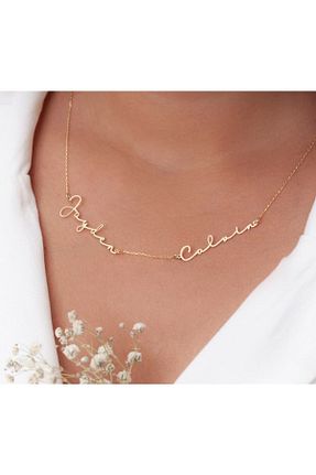 گردنبند نقره طلائی زنانه 925 عیار GÜMÜŞ - کد 451160518