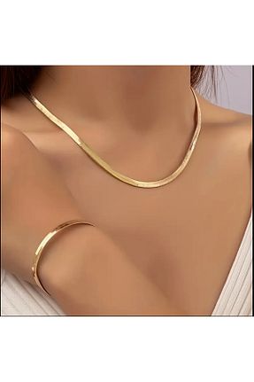 گردنبند جواهر طلائی زنانه آهن Zess store - کد 891976475