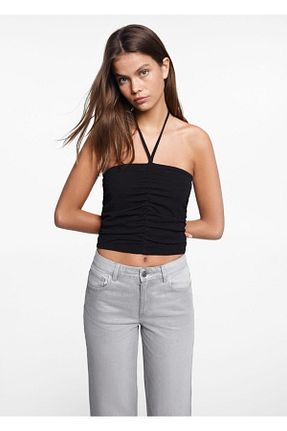 شلوار جین سرمه ای زنانه رگولار MANGO Teen - کد 820282419