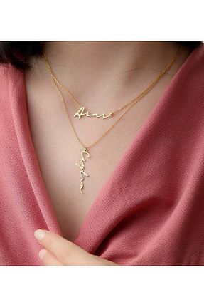 گردنبند نقره طلائی زنانه 925 عیار GÜMÜŞ - کد 451154878