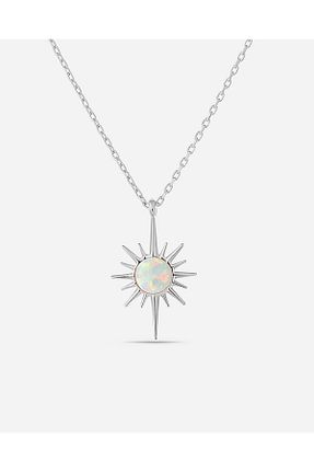 گردنبند نقره سفید زنانه 925 عیار MEKS PRIVE - کد 891026187