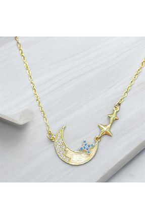 گردنبند استیل ( فولاد ) طلائی زنانه استیل ضد زنگ özgül takı ve tasarım - کد 888951134