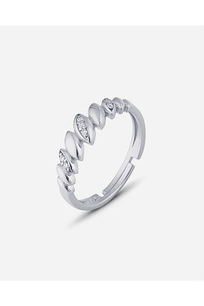 انگشتر نقره سفید زنانه زیرکن MEKS PRIVE - کد 891031255