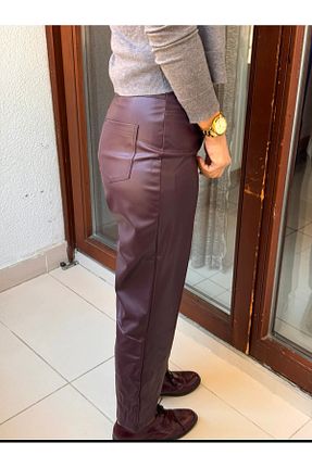 شلوار زرشکی زنانه پاچه ساده Marka - کد 890865190