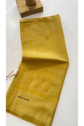 شال زرد زنانه پنبه ای Pierre Cardin - کد 891112337