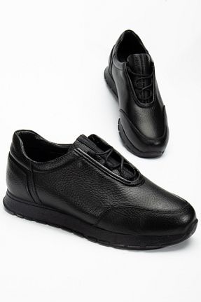 کفش اسنیکر مشکی مردانه چرم اصل Zegeshoes - کد 892085762