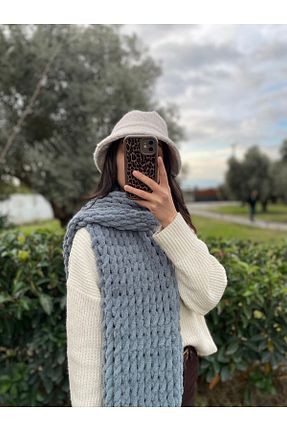 شال گردن طوسی زنانه نخ Alize - کد 891118903
