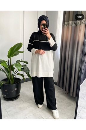 ست بالاتنه و پائین تنه مشکی زنانه پنبه ای miss knit - کد 894097452