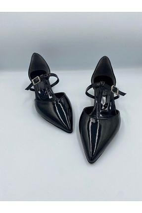 کفش پاشنه بلند کلاسیک مشکی زنانه چرم لاکی Ömer Ediz Shoes - کد 891137072