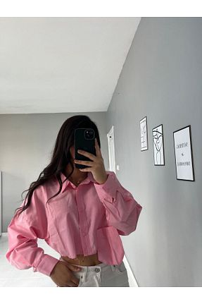 پیراهن صورتی زنانه اورسایز ZEGE MODA - کد 891179065
