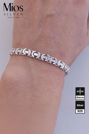 دستبند نقره مردانه 925 عیار Mios Silver - کد 891180286