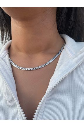 گردنبند استیل ( فولاد ) طوسی زنانه استیل (فولاد) Reyna - کد 891179612