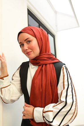 شال نارنجی زنانه Silk Home - کد 891220350