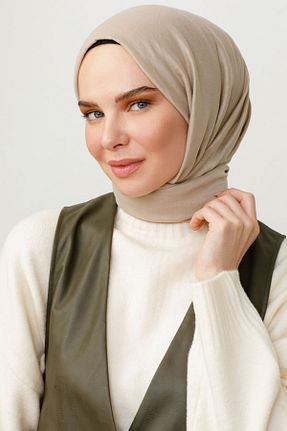 شال بژ زنانه پنبه ای VALORSCARF - کد 891220507