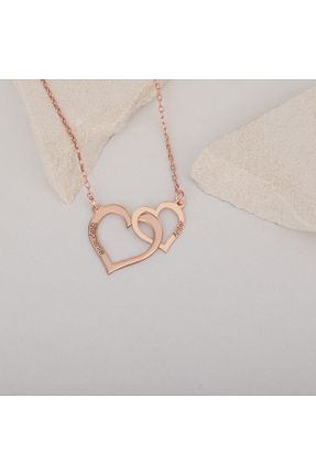 گردنبند نقره صورتی زنانه 925 عیار ELWEUS JEWELLERY GOLD - کد 892347463