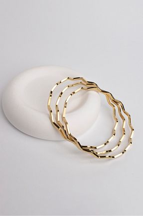 دستبند استیل (فولاد) طلائی زنانه استیل (فولاد) The Collection - کد 891241625