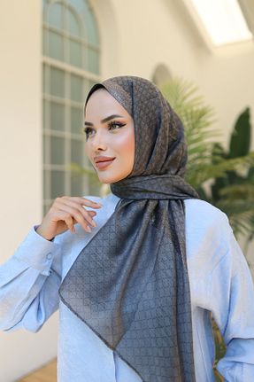 شال طوسی زنانه ابریشم Arwella - کد 891243870