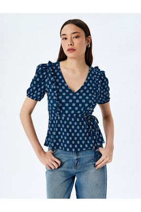 تیشرت آبی زنانه رگولار Koton - کد 891322428