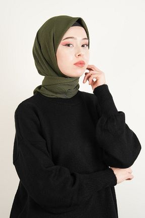روسری خاکی 100 x 100 03KIZKULESITEKS - کد 891357978
