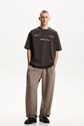 تیشرت طوسی مردانه Relaxed Bershka - کد 891365567