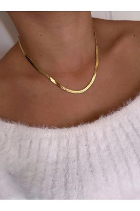 گردنبند استیل ( فولاد ) طلائی زنانه استیل (فولاد) HERCY - کد 185455846