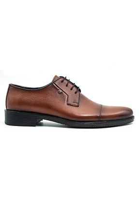 کفش کلاسیک قهوه ای مردانه چرم خالص Levarno - کد 891375238